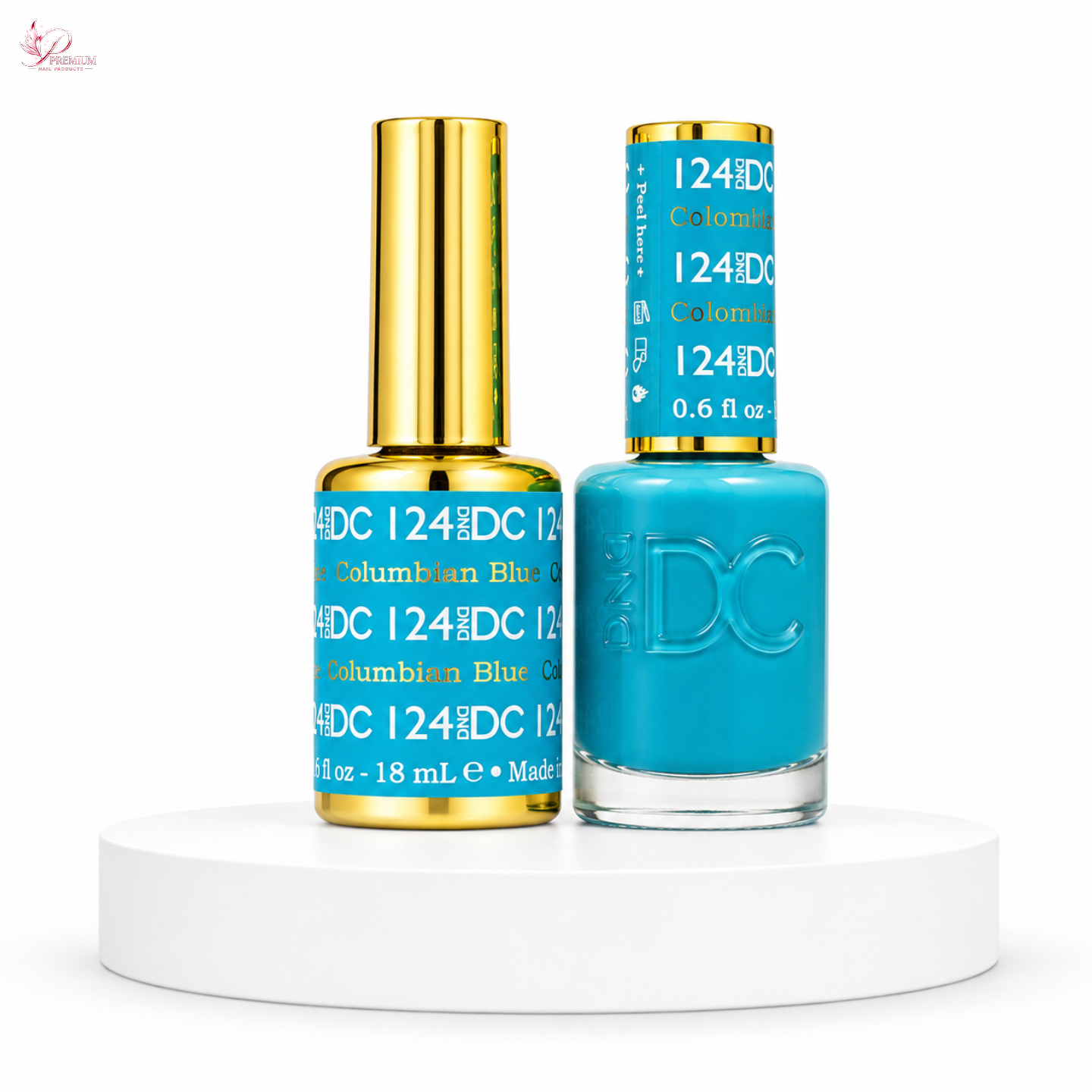 DND DC Duo Gel #124 COLUMBIAN BLUE