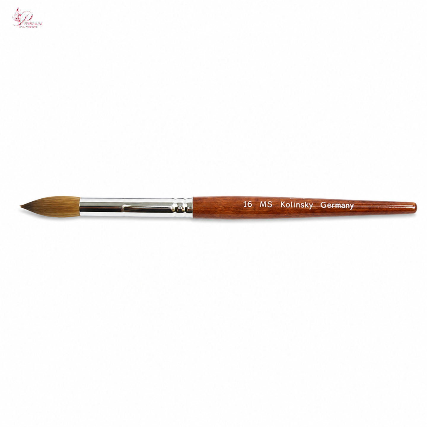 MS Kolinsky Germany Acetone Proof Red Wood Acrylic Brush No.16