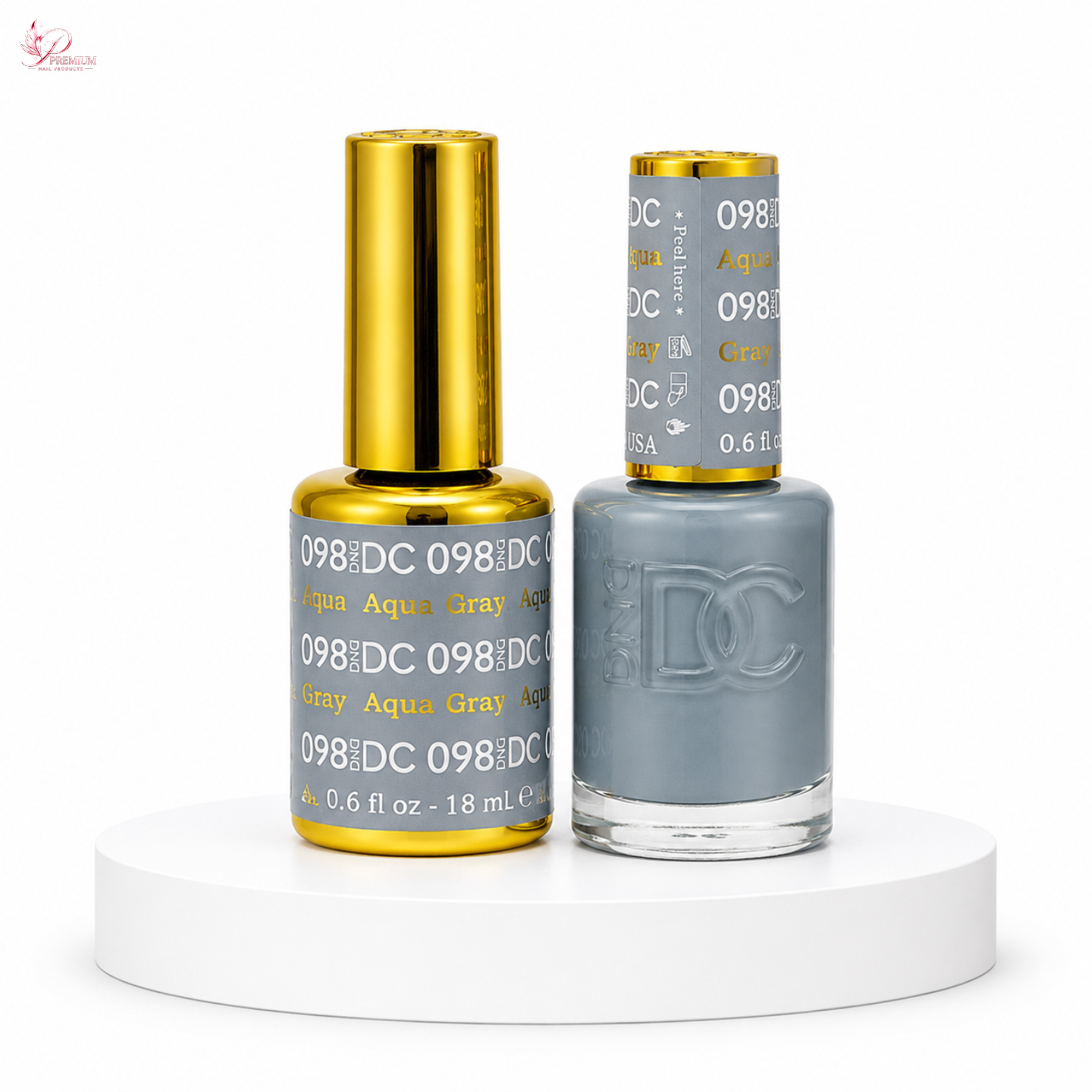 DND DC Duo Gel #098 AQUA GRAY