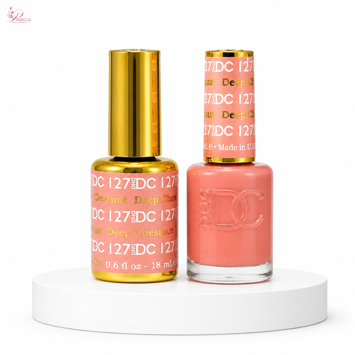 DND DC Duo Gel #127 DEEP CHESTNUT