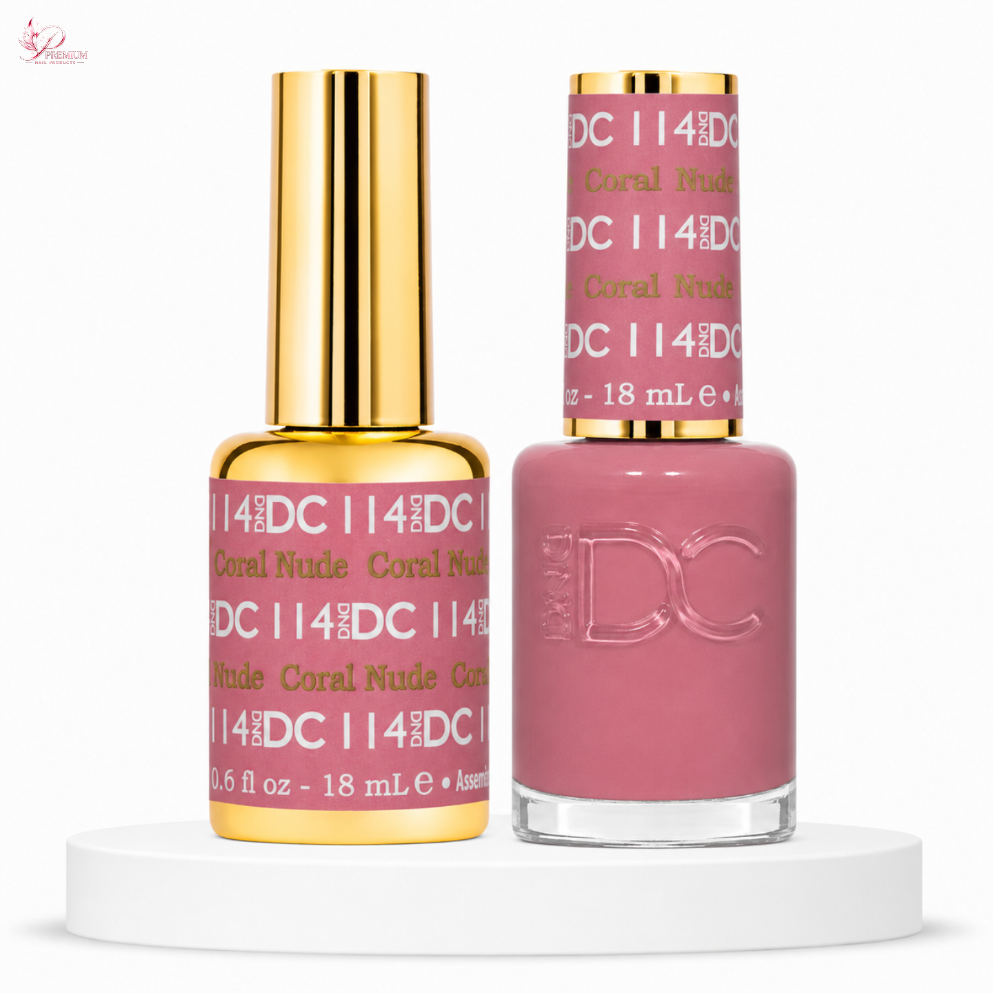 DND DC Duo Gel #114 CORAL NUDE