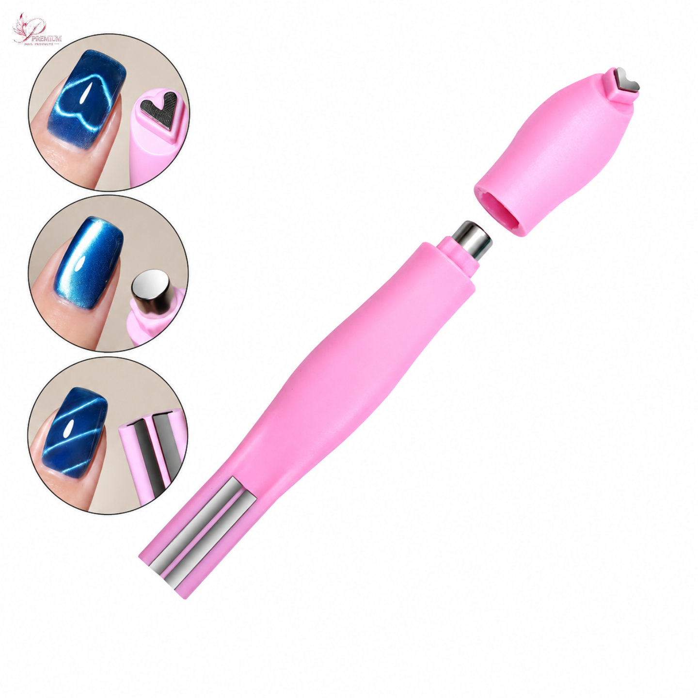 3D Love Heart Cat Eye Effect Magnet 3in1