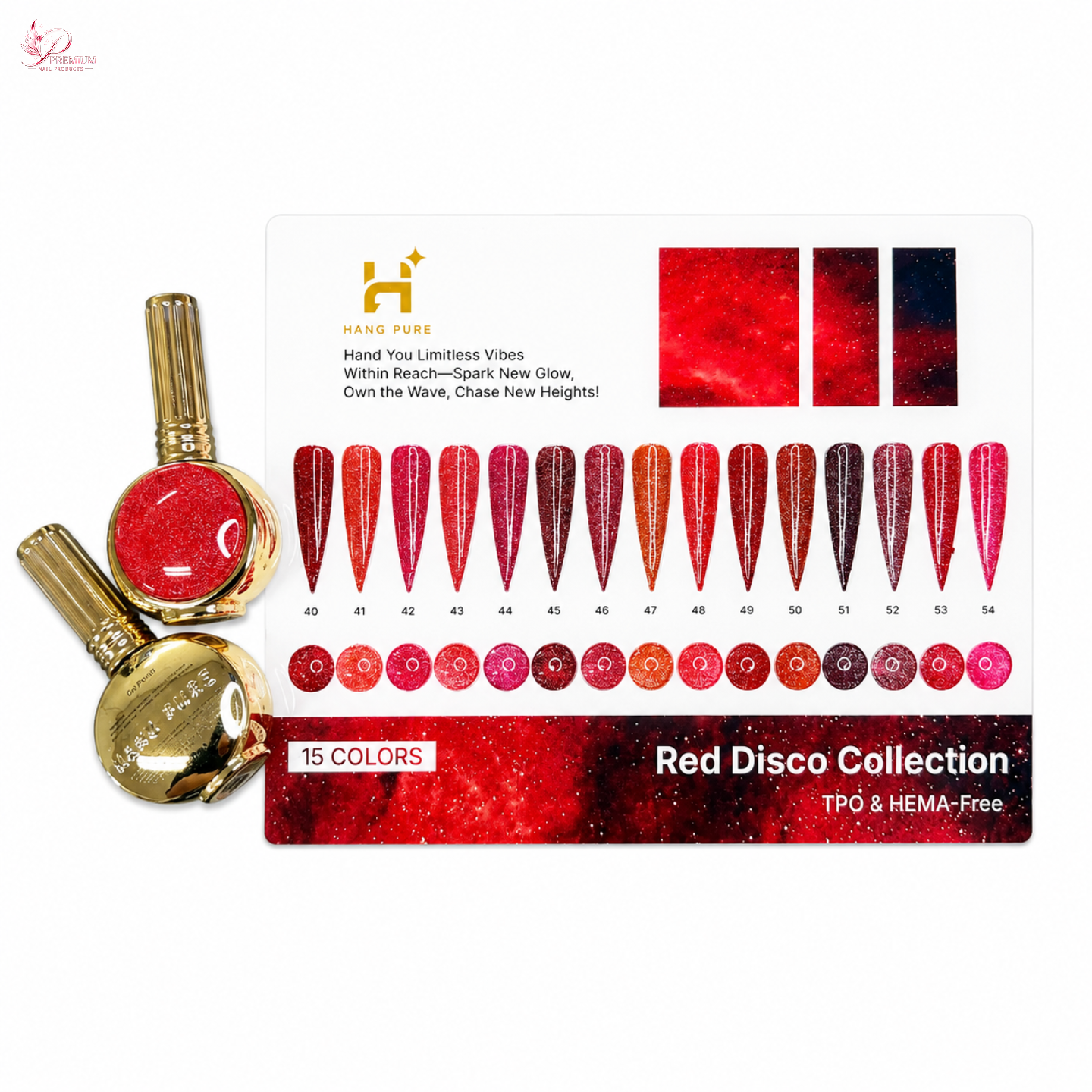 HANG Red Disco Gel Collection 15 Colors (40 - 54)