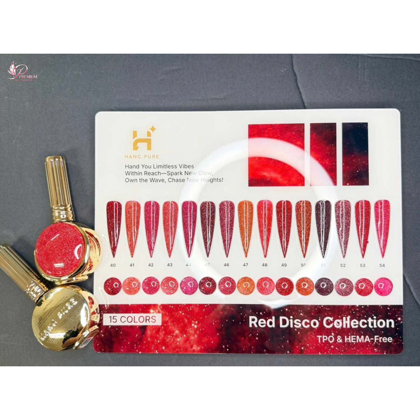 HANG Red Disco Gel Collection 15 Colors (40 - 54)