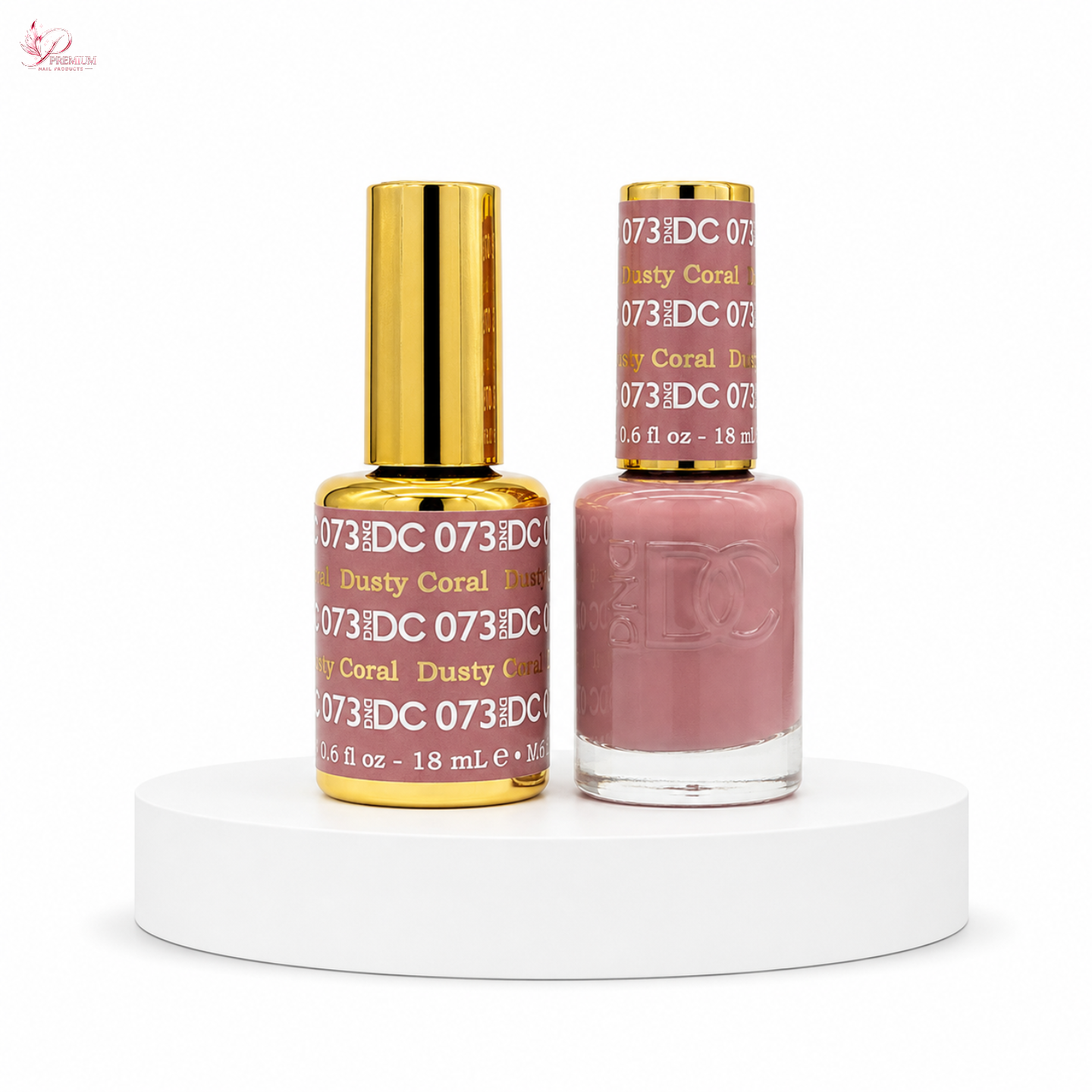 DND DC Duo Gel #073 DUSTY CORAL