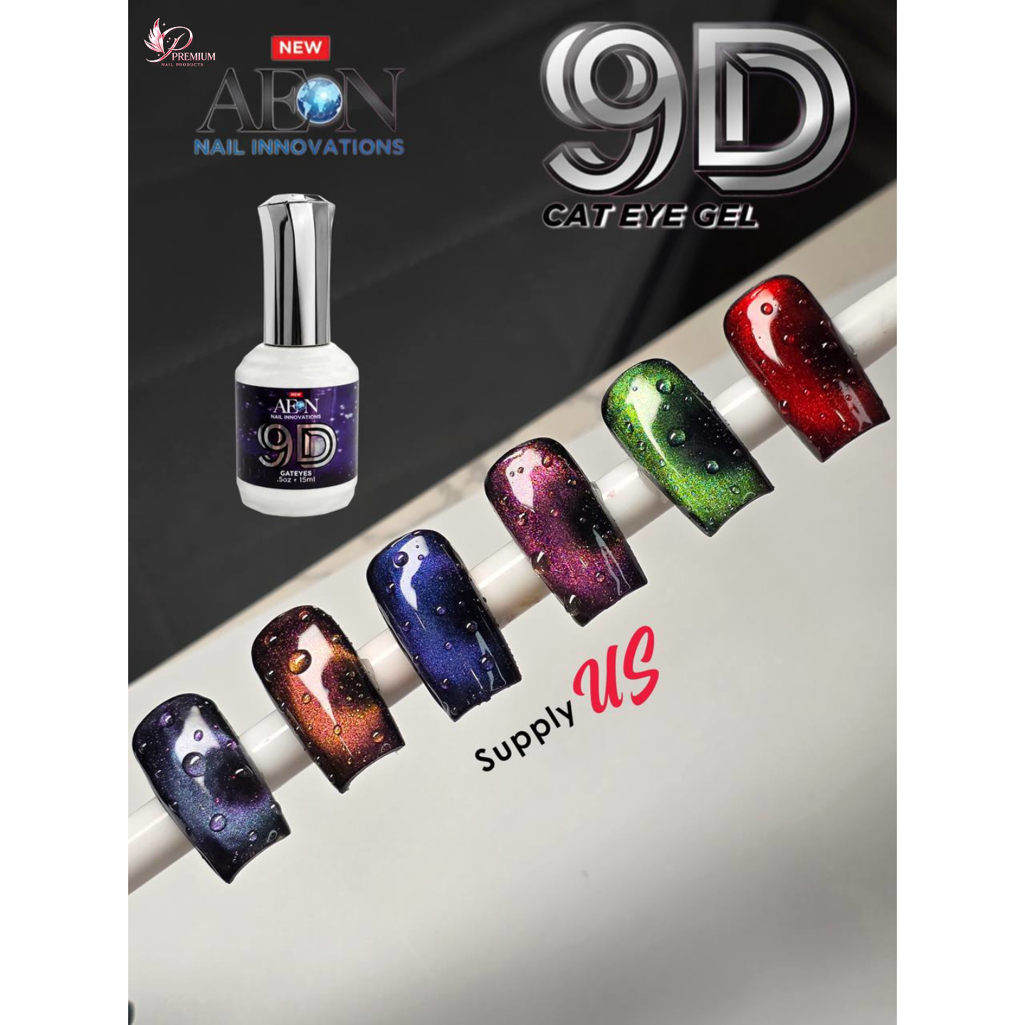 AEON Cat Eye 9D & 24D (12 Colors) Galaxy Effect - FREE 1 SET HANG WATER DROP + RING MAGNET - LIMITED TIME ONLY
