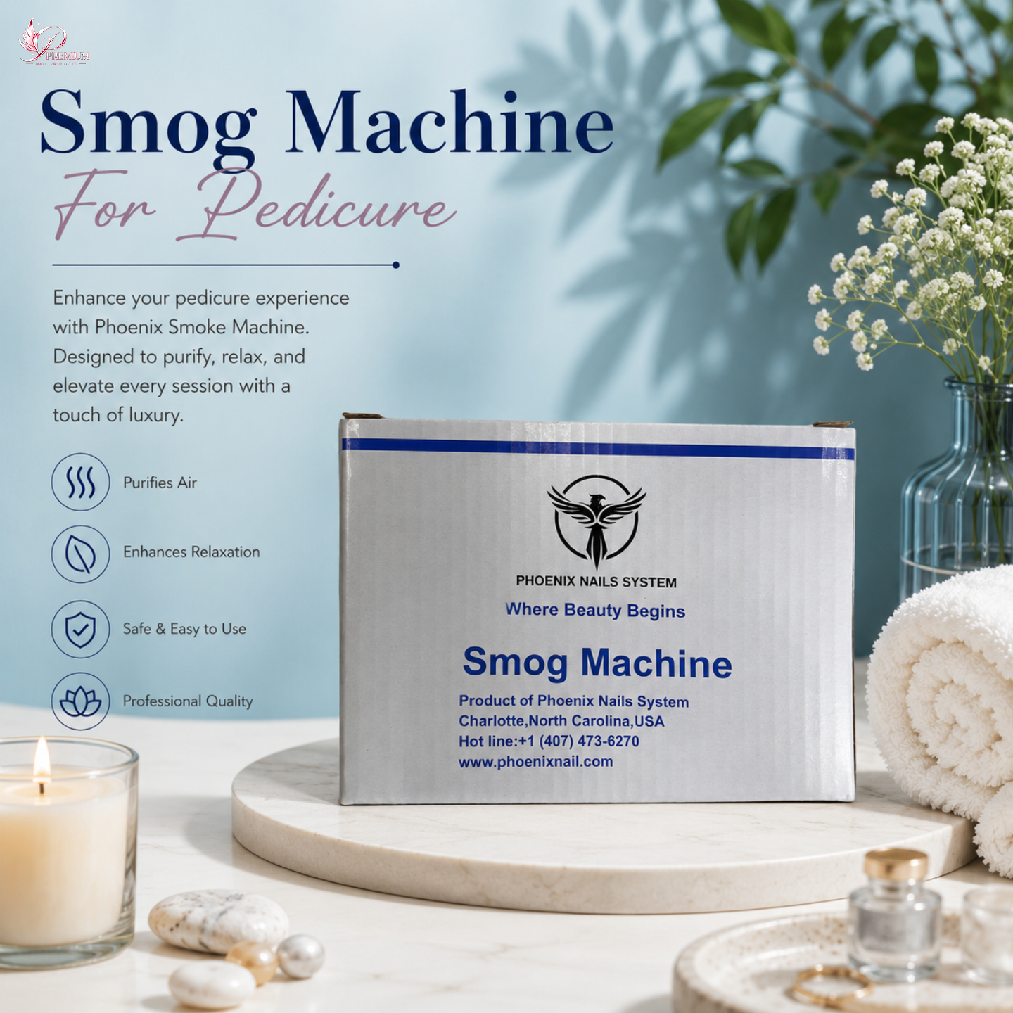 Phoenix Smog/Smoke Machine for Pedicure - Buy 2 Free 1