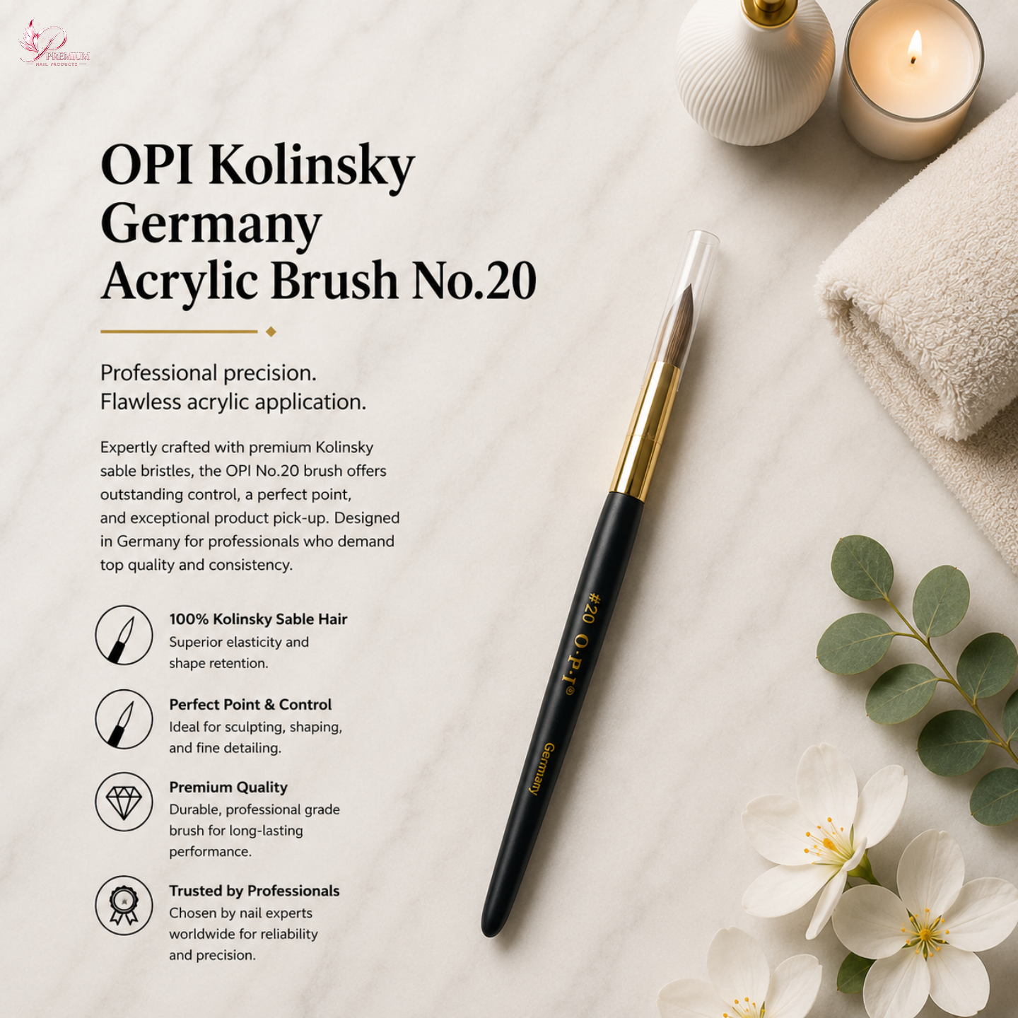 OPI Kolinsky Germany Acrylic Brush No.20