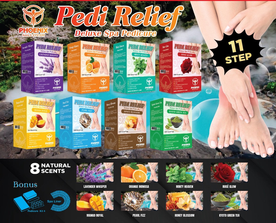 PHOENIX Pain Relief Pedicure 11 Steps Case of 36 pack
