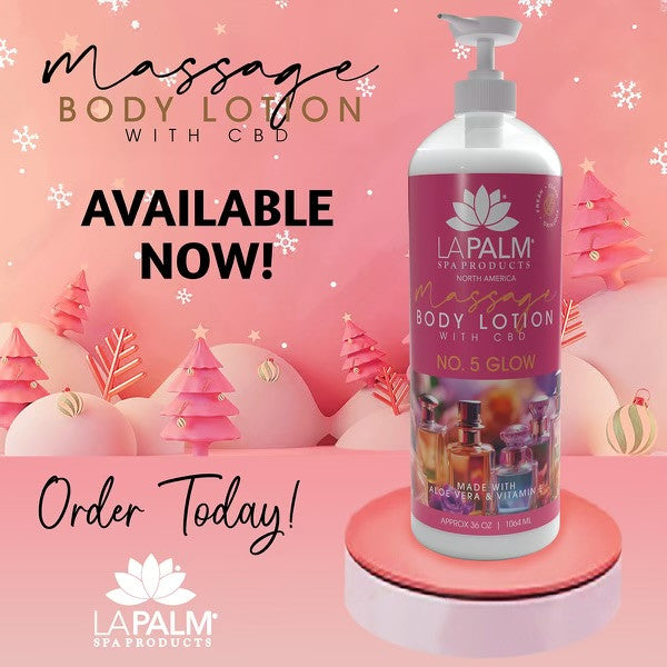 La Palm Massage Body Lotion w/CBD 36oz - No.5