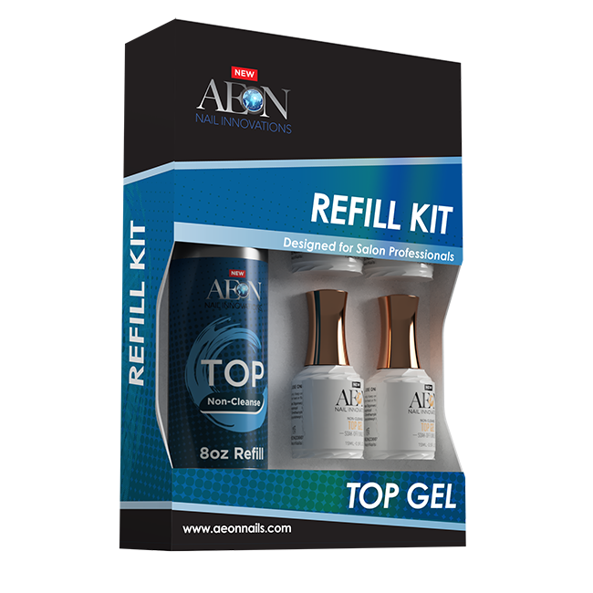 Aeon Top Gel Refill 8oz + 4 Free Top Gel 0.5oz