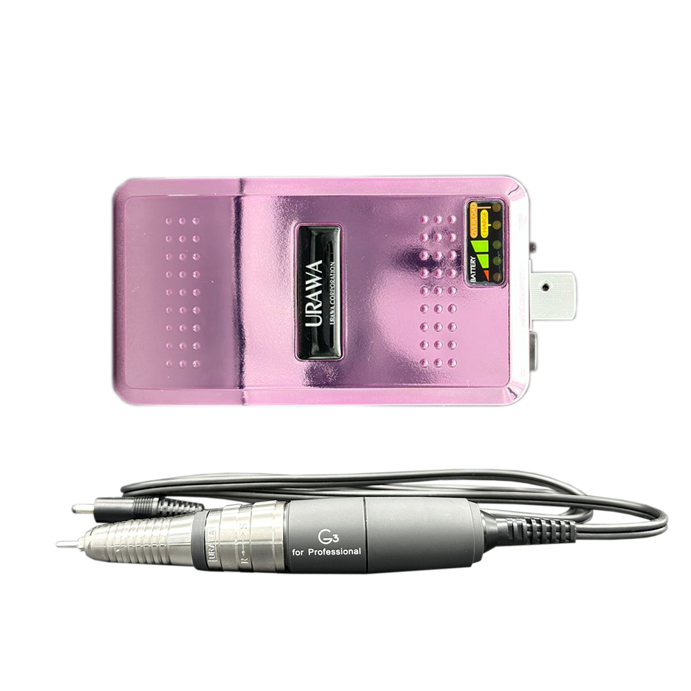 URAWA - PROFESSIONAL PORTABLE NAIL DRILL G3 SERIES - PINK Metallic