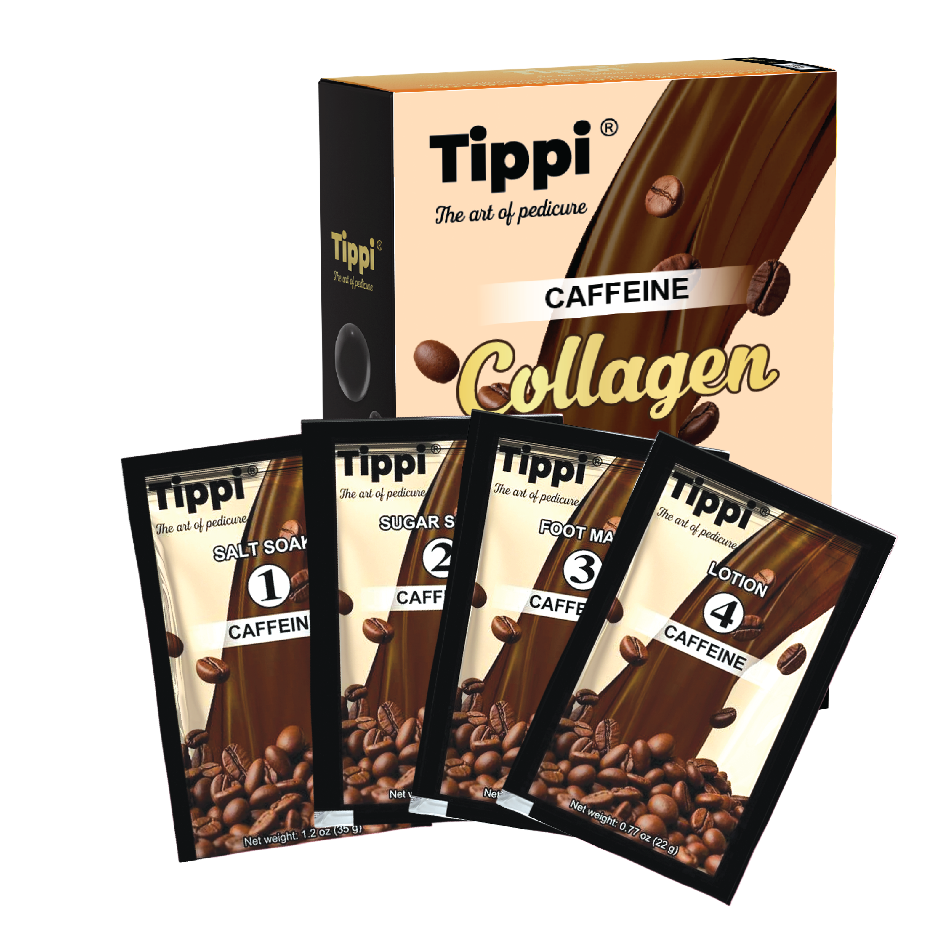 Tippi Collagen Pedi in a Box 4in1 - Caffein