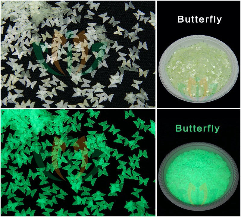 Glow In The Dark Glitter 2G - Butterfly