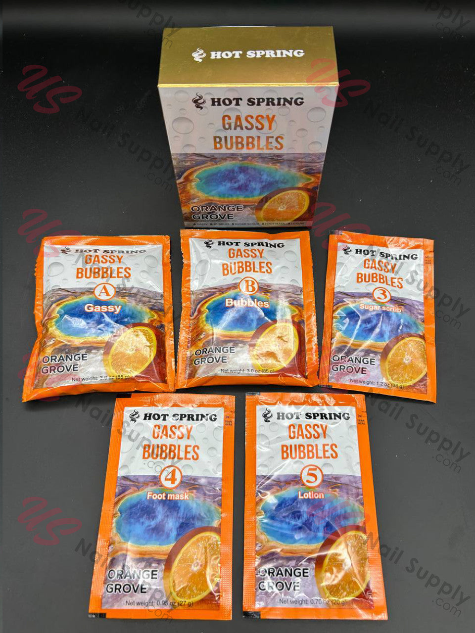 HOT SPRING Gassy Bubble 5in1 Orange Grove + Free Pedicure Liner