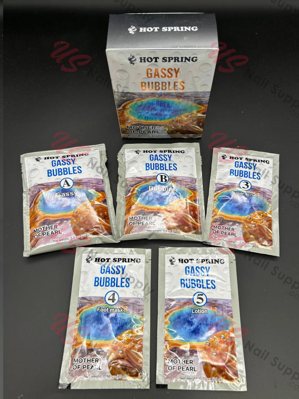 HOT SPRING Gassy Bubble 5in1 Mother Of Pearl + Free Pedicure Liner