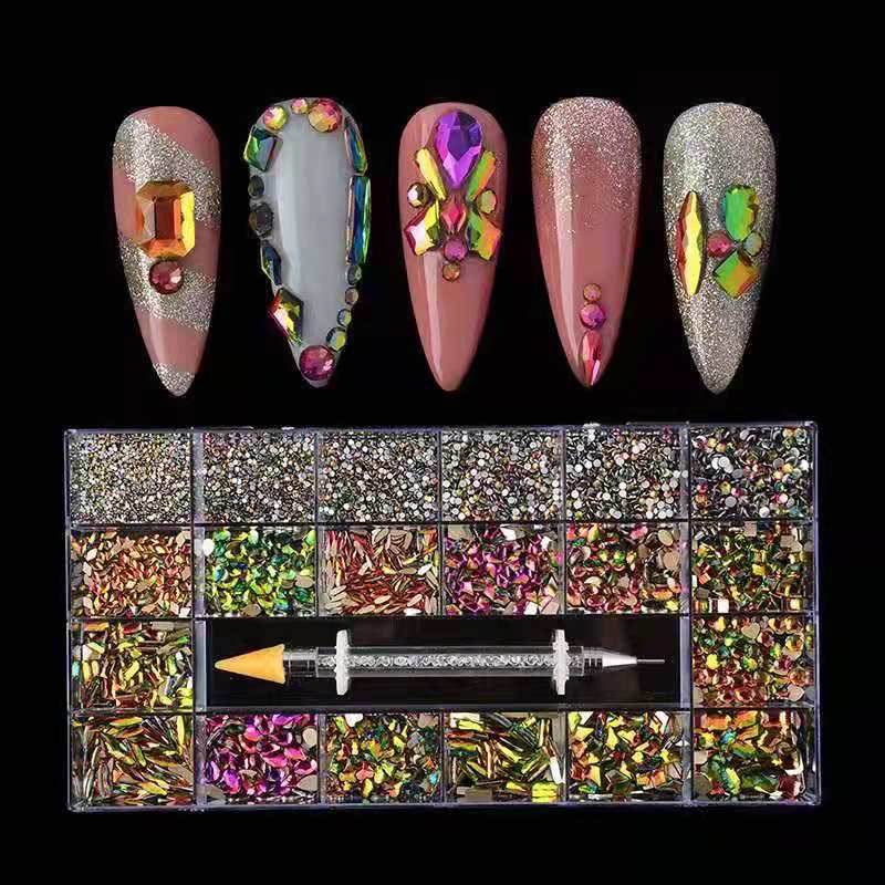 Rhinestone Kit With Dotting Tool - Fire
