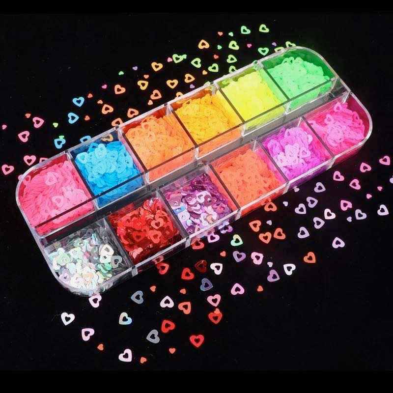 Nail Sequin - Heart (12/set) #55