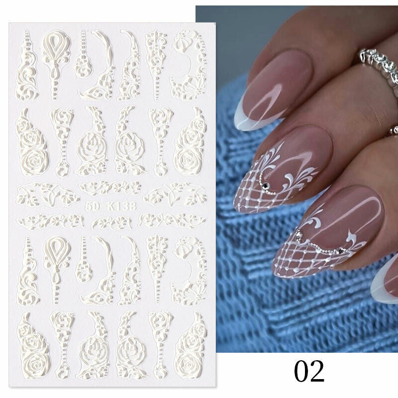 5D Embossed Nail Stickers - 5D-130 to 5D-140