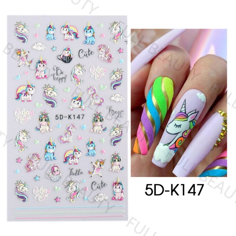 5D Embossed Nail Stickers - 5D-141 to 5D-150