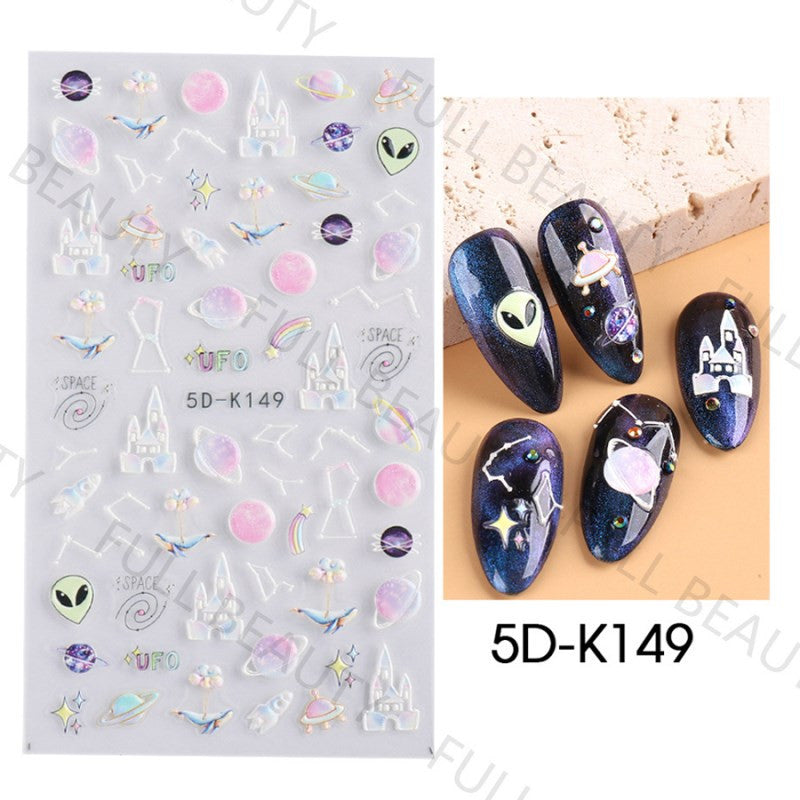 5D Embossed Nail Stickers - 5D-141 to 5D-150
