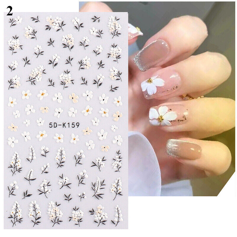 5D Embossed Nail Stickers - 5D-151 to 5D-160