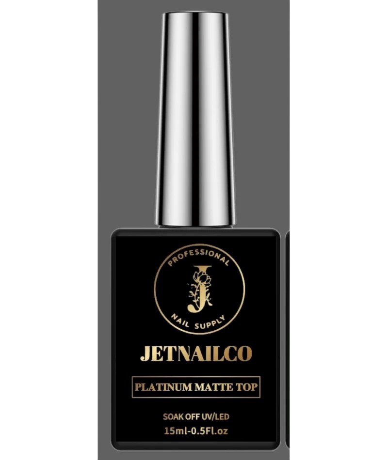 JetNailCo Platinum Gel Matte Top 0.5oz ( Non Stick Chrome )