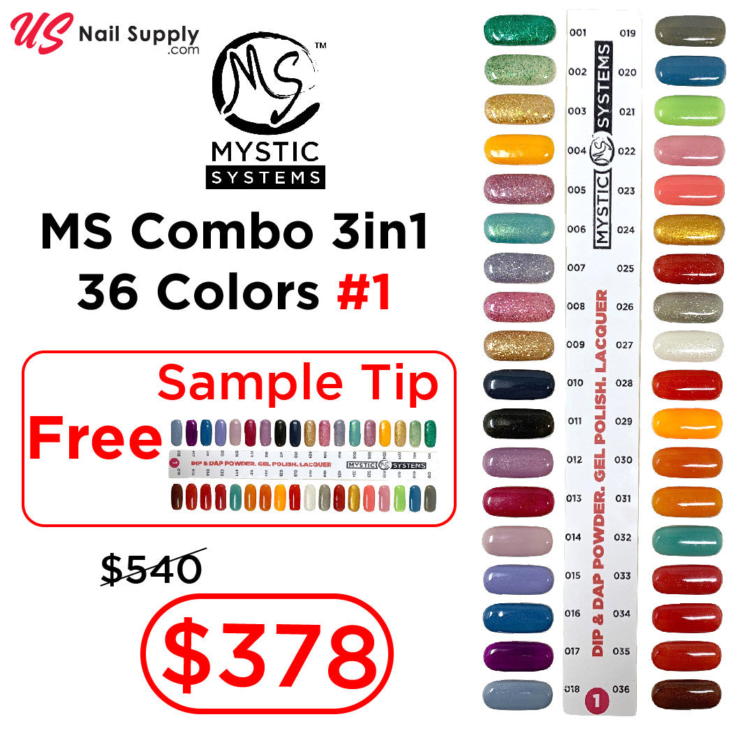 MS Combo 3in1 36 Colors #1 + Free Sample Tip