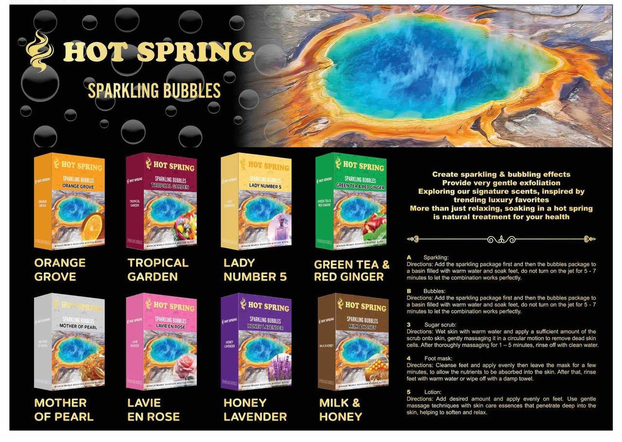 HOT SPRING Gassy Bubble 5in1 Lavie En Rose + Free Pedicure Liner