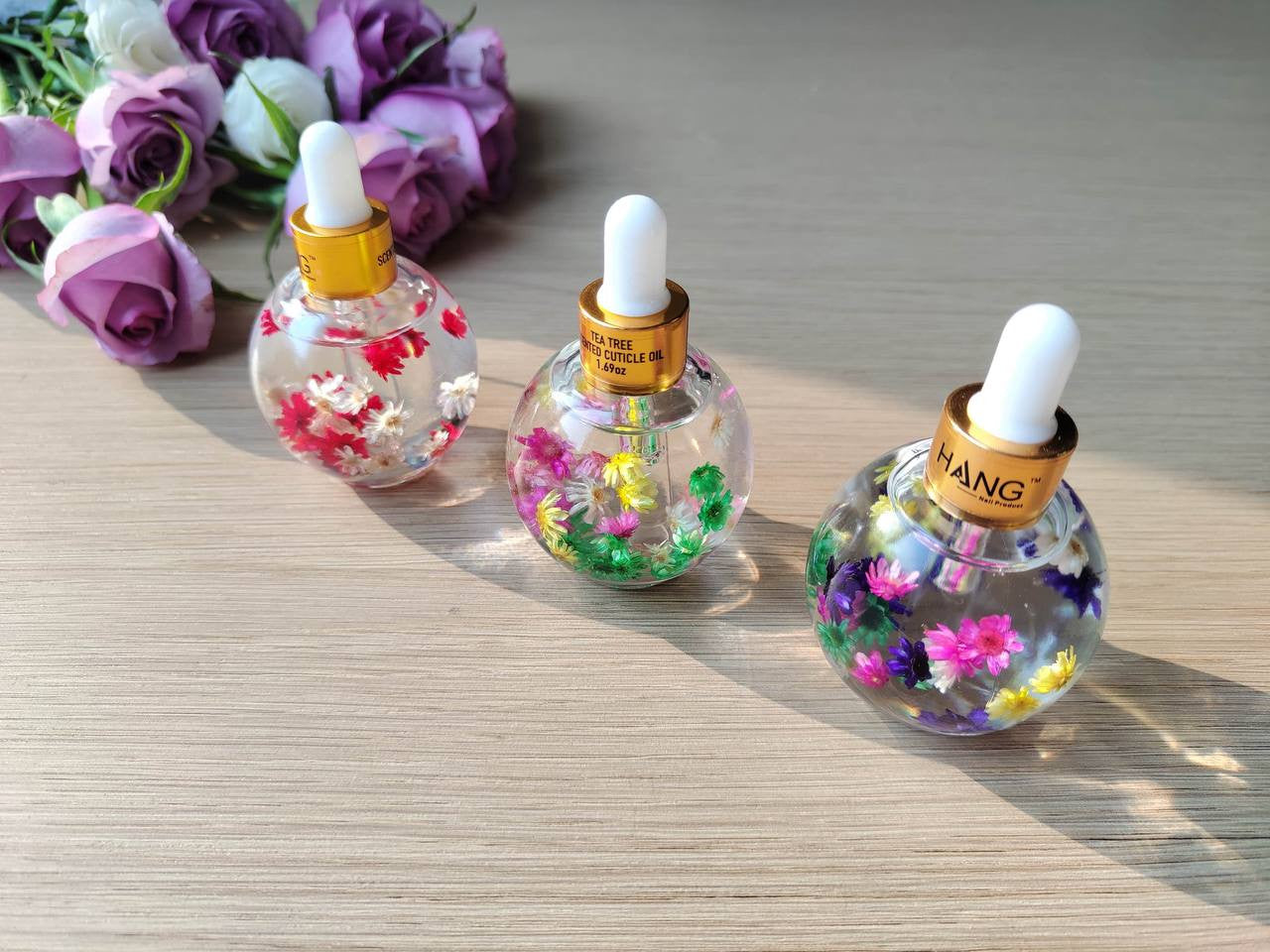 HANG FLOWER CUTICLE OIL 50ML/1.69OZ + FREE 1 OIL 16ML - Mix Scents