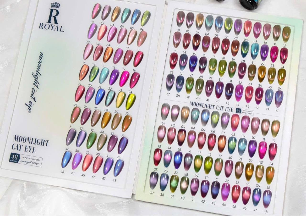 Royal Moonlight Cat eye 48 Colors + Free Color Book + Magnet