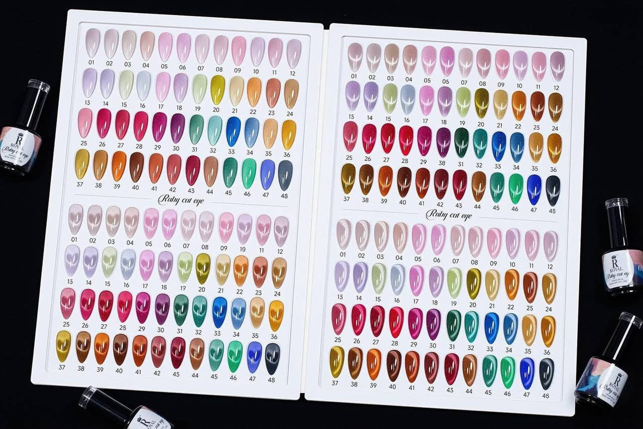 Royal Ruby Cat eye 48 Colors + Free Color Book + Magnet