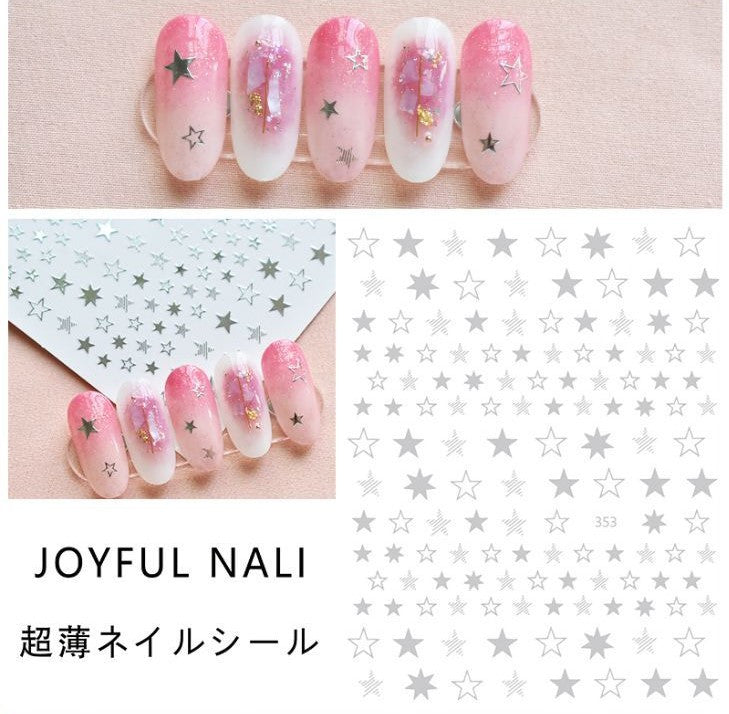STAR STICKER SILVER 1PC - Code 353