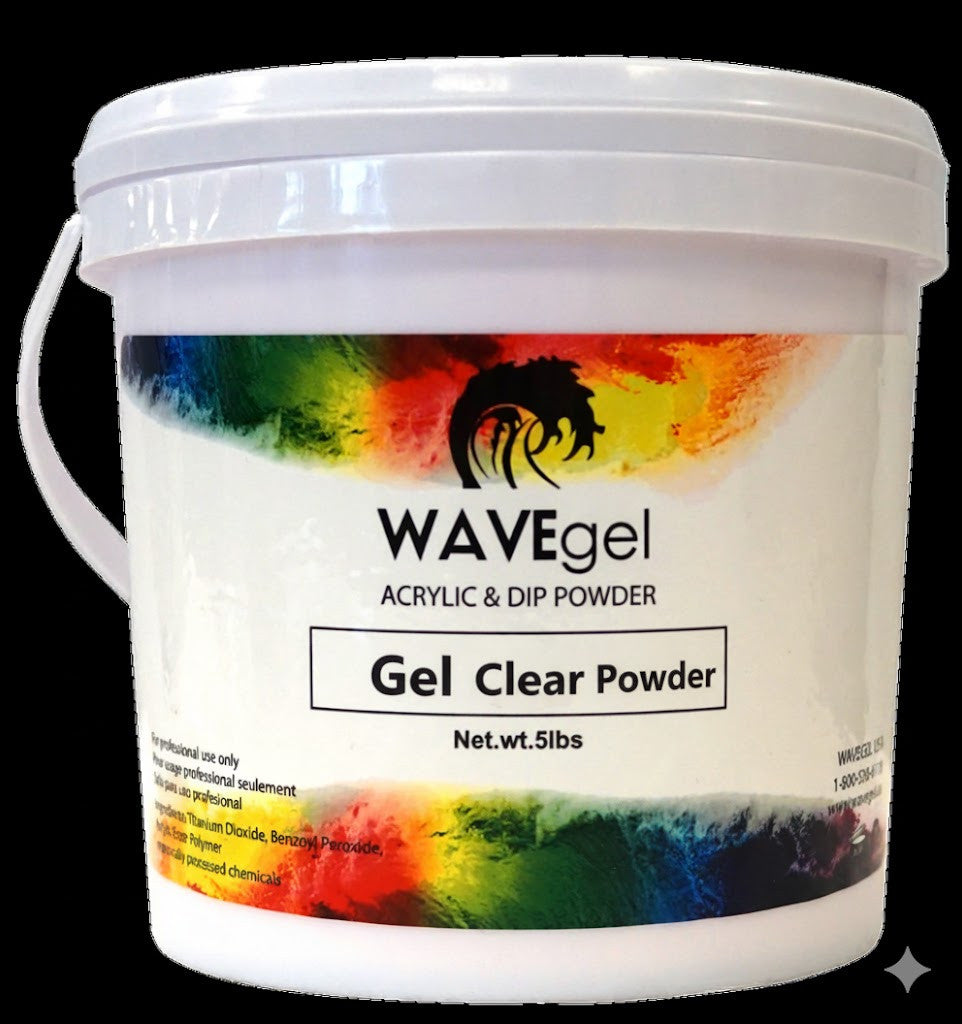 Wave Dip & Acrylic Powder - Gel Clear Powder 5lb