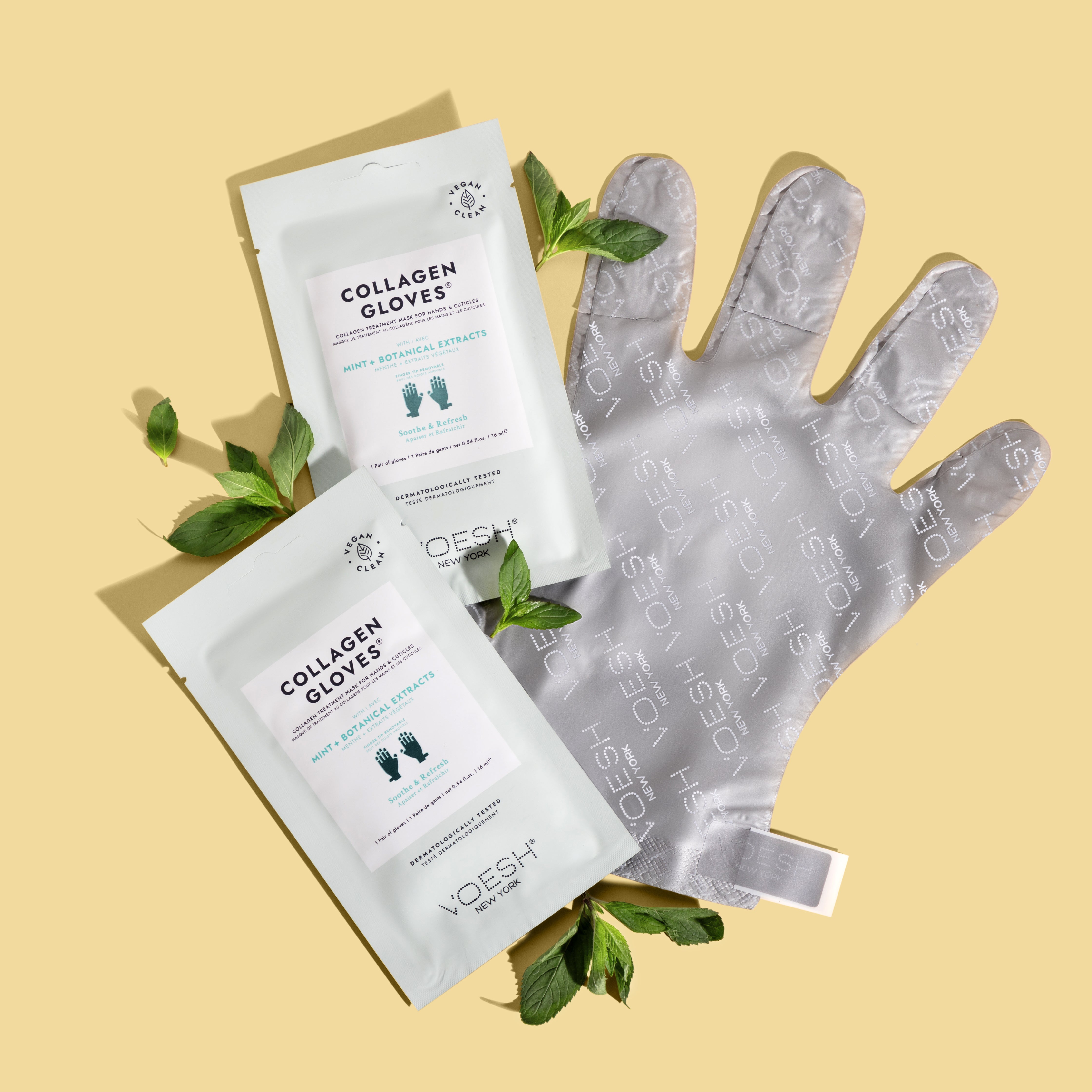 Voesh Collagen Peppermint & Herb Extract Gloves