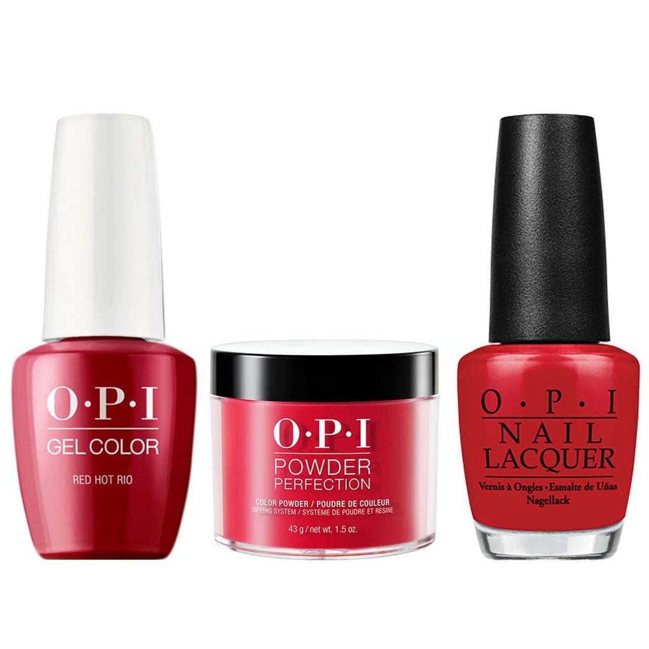OPI COMBO 3 IN 1 MATCHING - GCA70A-NLA70-DPA70 RED HOT RIO