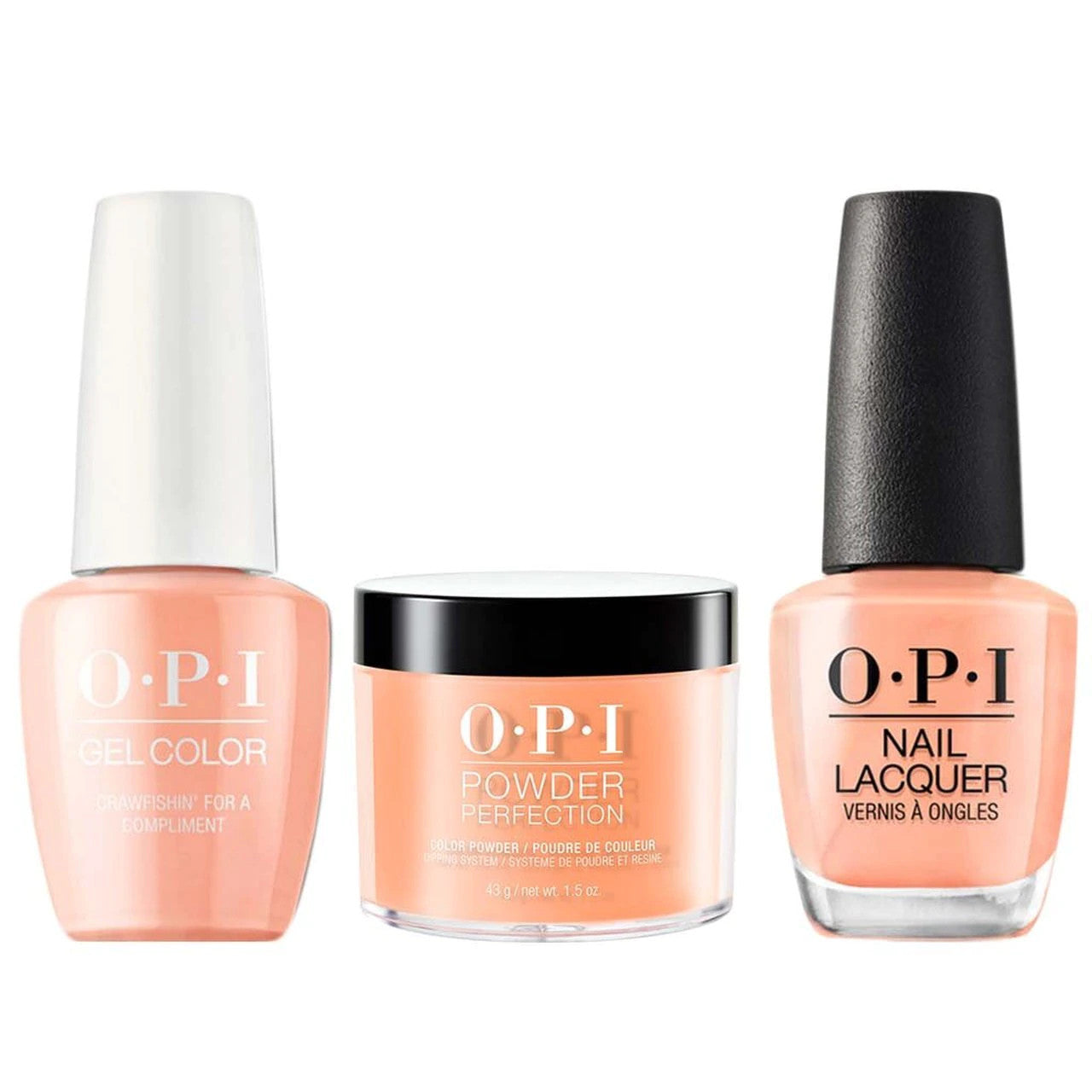 OPI COMBO 3 IN 1 MATCHING - GCN58A-NLN58-DPN58 CRAWFISHIN' FOR A COMPLIMENT